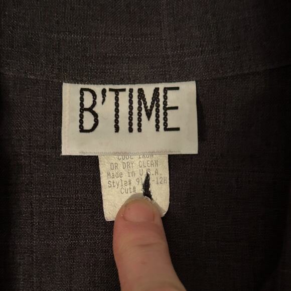 Vintage Chocolate Brown Peaked Collar Blazer Jacket / Medium - Picture 4 of 4